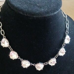 Paparazzi Silver Necklace And Earrings Set Valentine Prom Wedding